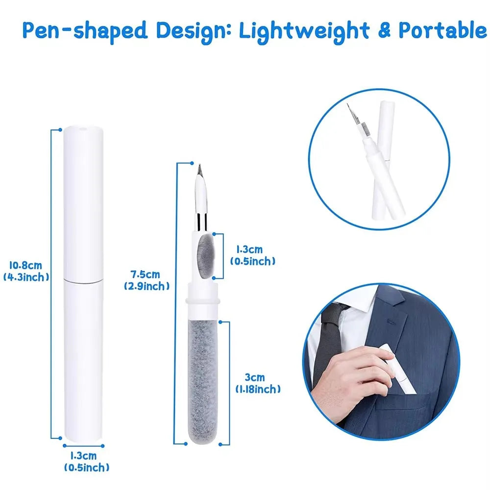 1Pc Portable Bluetooth Earphone Plug Cleaning Tool Cleaning Set Dust Cleaning Pen Earphone Plug Cleaning Brush