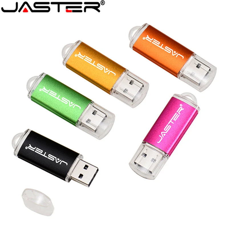New Creative with Key Chain USB 2.0 Flash Drive 128GB 64GB 32GB 16GB 8GB 4GB 128MB Pendrive Fashion 9 Colors U Stick Gift