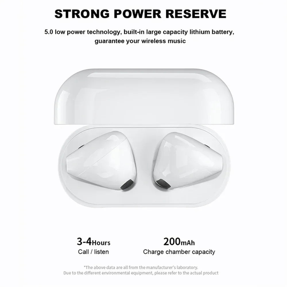 Air Pro4 Original TWS Wireless Bluetooth Earphones Dual in Ear Headphones with Mic Ultra Long Standby Running Bass Sport Earbuds