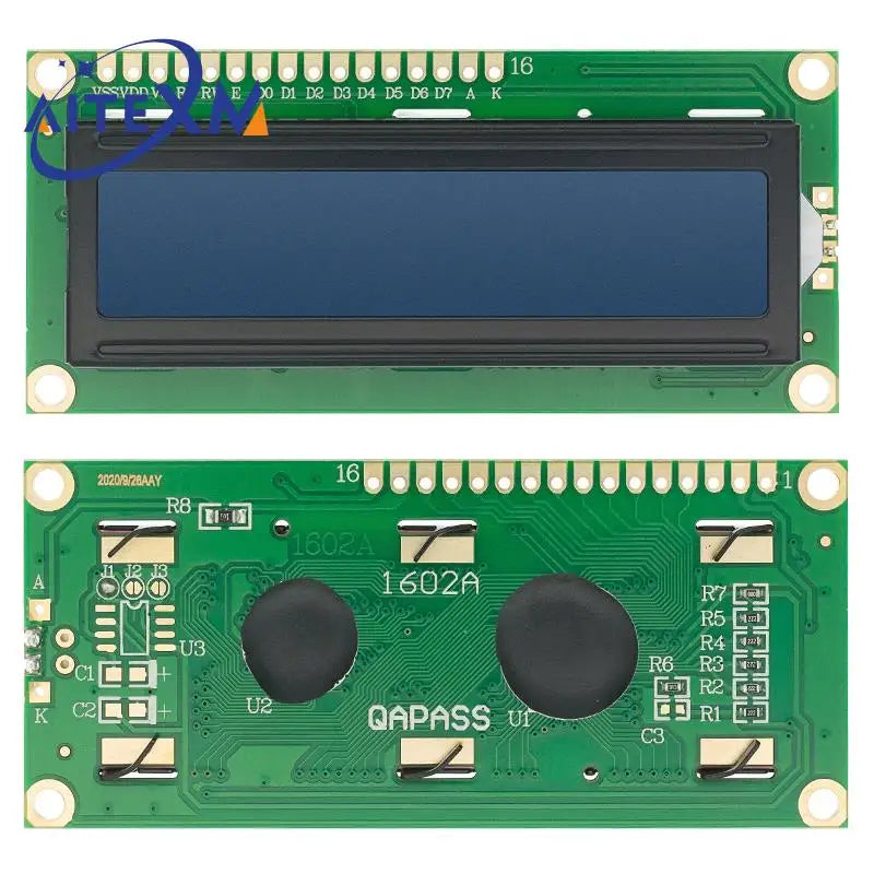 LCD1602 I2C Display Module - Blue Green Screen with PCF8574 IIC Adapter for Arduino - 5V Compatible