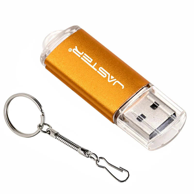 New Creative with Key Chain USB 2.0 Flash Drive 128GB 64GB 32GB 16GB 8GB 4GB 128MB Pendrive Fashion 9 Colors U Stick Gift