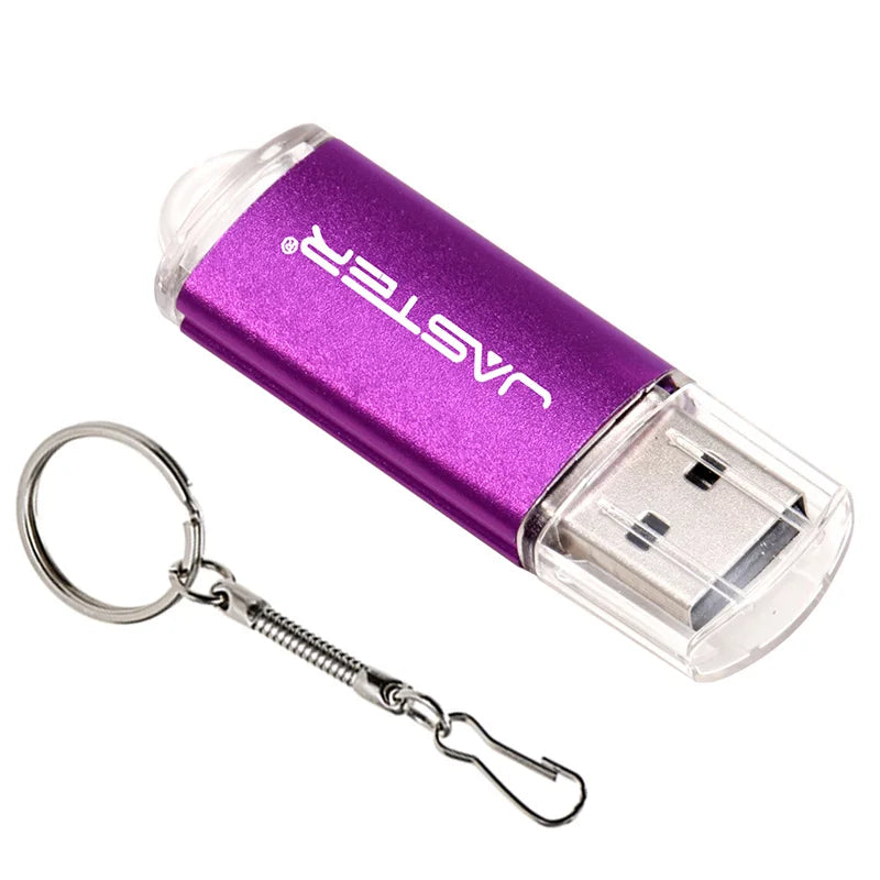 New Creative with Key Chain USB 2.0 Flash Drive 128GB 64GB 32GB 16GB 8GB 4GB 128MB Pendrive Fashion 9 Colors U Stick Gift