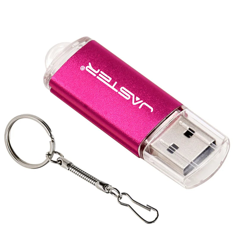 New Creative with Key Chain USB 2.0 Flash Drive 128GB 64GB 32GB 16GB 8GB 4GB 128MB Pendrive Fashion 9 Colors U Stick Gift