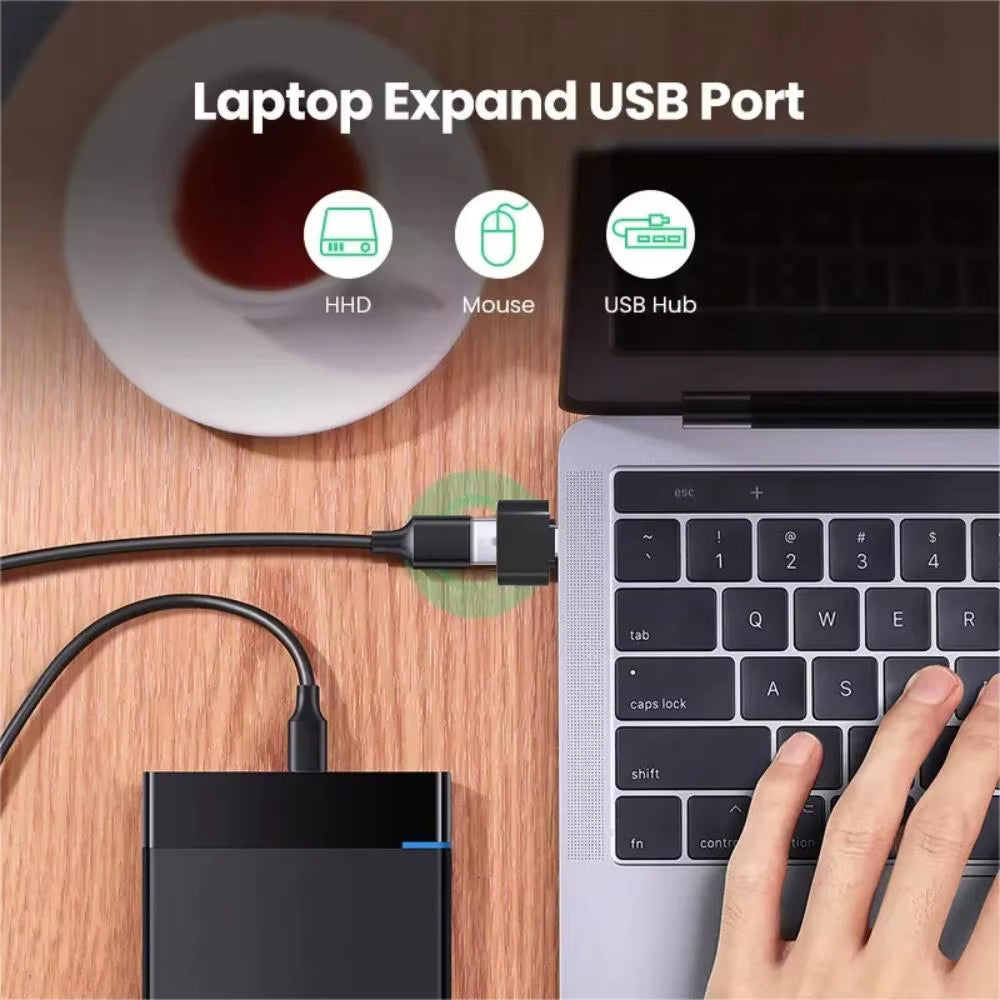 Mini Type-C to USB 3.0 Adapter - USB-C Male to Female OTG Data Connector for MacBook Pro, iPad Mini 6/Pro, and MacBook Air Type-C Devices