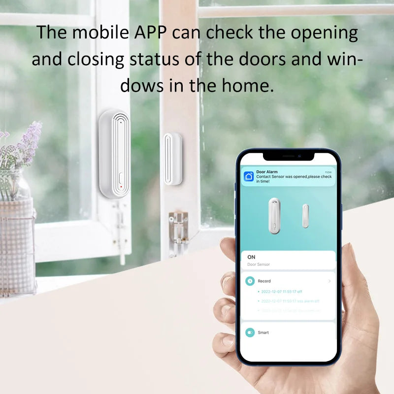 Tuya Smart Home Wi-Fi Door Sensor and Alarm System for Enhanced Security and Alerts