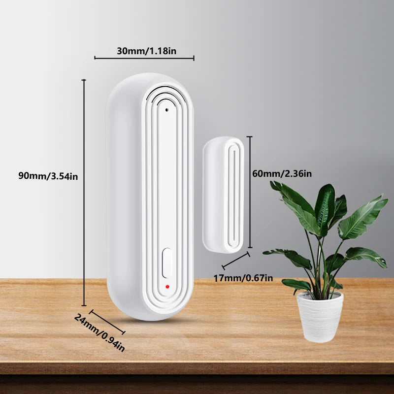 Tuya Smart Home Wi-Fi Door Sensor and Alarm System for Enhanced Security and Alerts