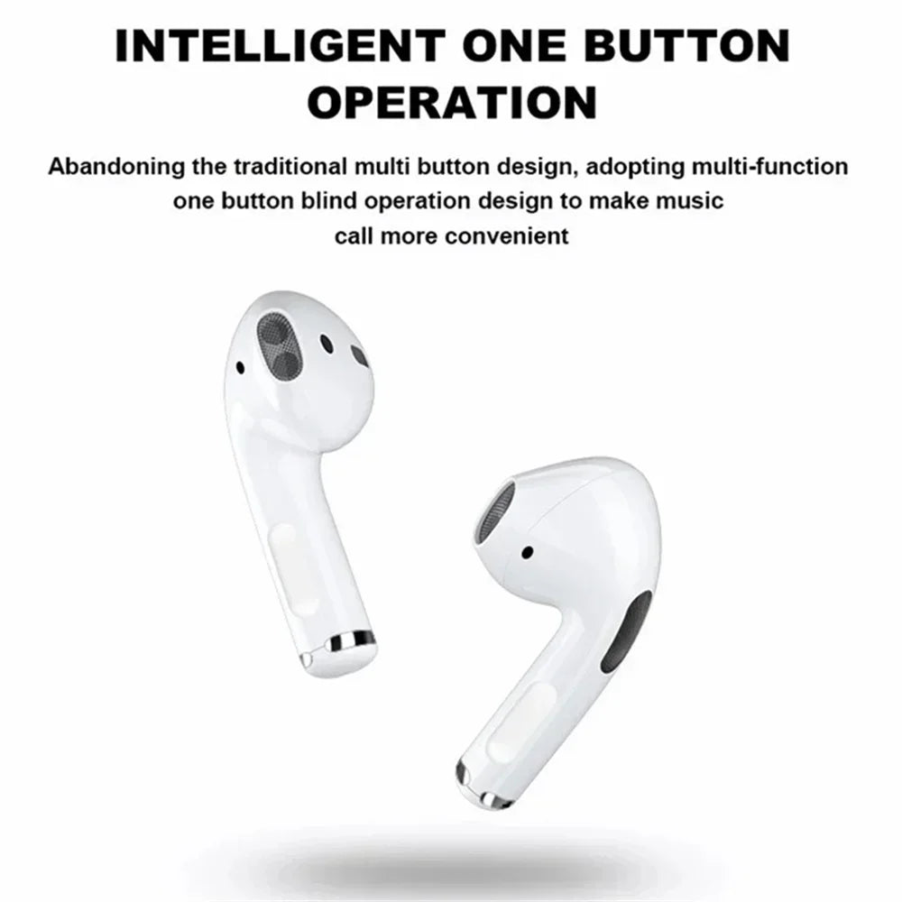 Air Pro4 Original TWS Wireless Bluetooth Earphones Dual in Ear Headphones with Mic Ultra Long Standby Running Bass Sport Earbuds