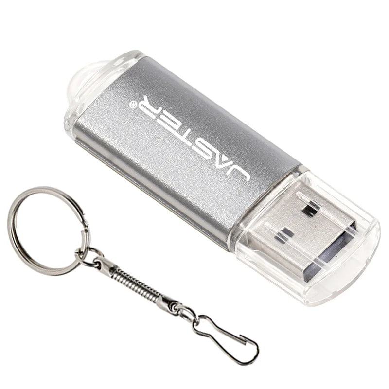 New Creative with Key Chain USB 2.0 Flash Drive 128GB 64GB 32GB 16GB 8GB 4GB 128MB Pendrive Fashion 9 Colors U Stick Gift