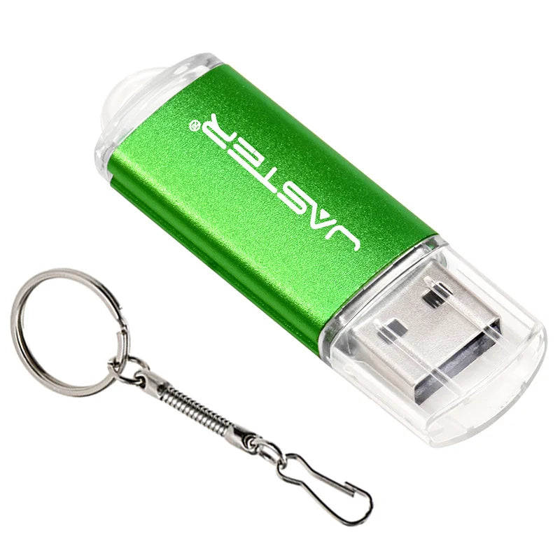 New Creative with Key Chain USB 2.0 Flash Drive 128GB 64GB 32GB 16GB 8GB 4GB 128MB Pendrive Fashion 9 Colors U Stick Gift