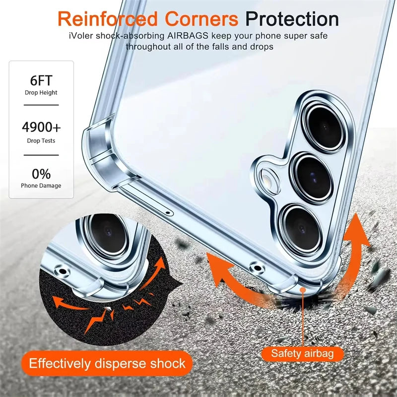 Shockproof Case for Samsung Galaxy A55 A54 5G A15 A35 A25 A34 A14 A24 A33 A53 A13 A32 A73 A52 A12 A16 A56 A36 A26 Phone Cover