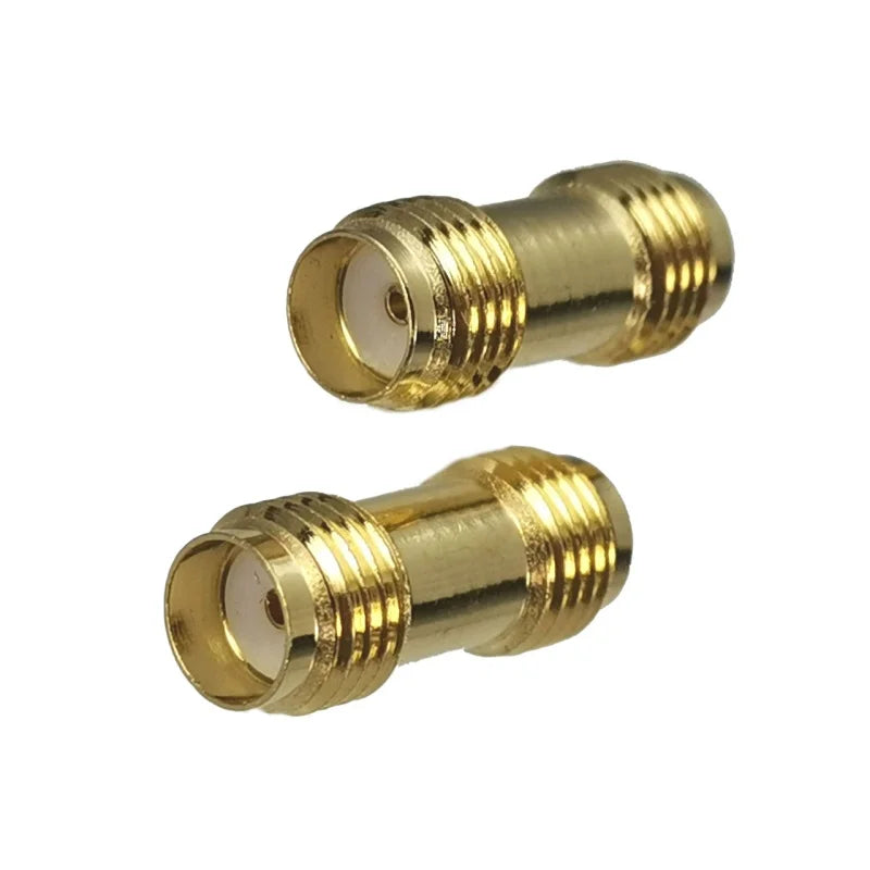 1Pcs Connector Adapter SMA RP-SMA to SMA RPSMA Male Plug & Female Jack Straight RF Coaxial Converter New Brass
