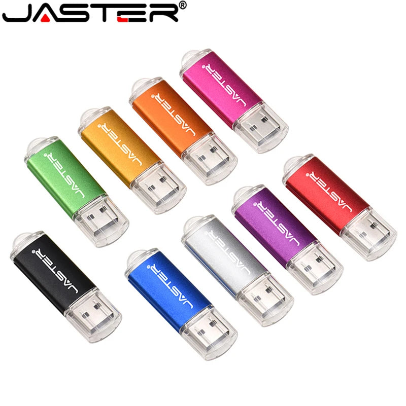 New Creative with Key Chain USB 2.0 Flash Drive 128GB 64GB 32GB 16GB 8GB 4GB 128MB Pendrive Fashion 9 Colors U Stick Gift