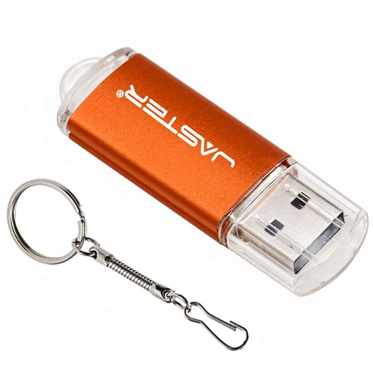 New Creative with Key Chain USB 2.0 Flash Drive 128GB 64GB 32GB 16GB 8GB 4GB 128MB Pendrive Fashion 9 Colors U Stick Gift