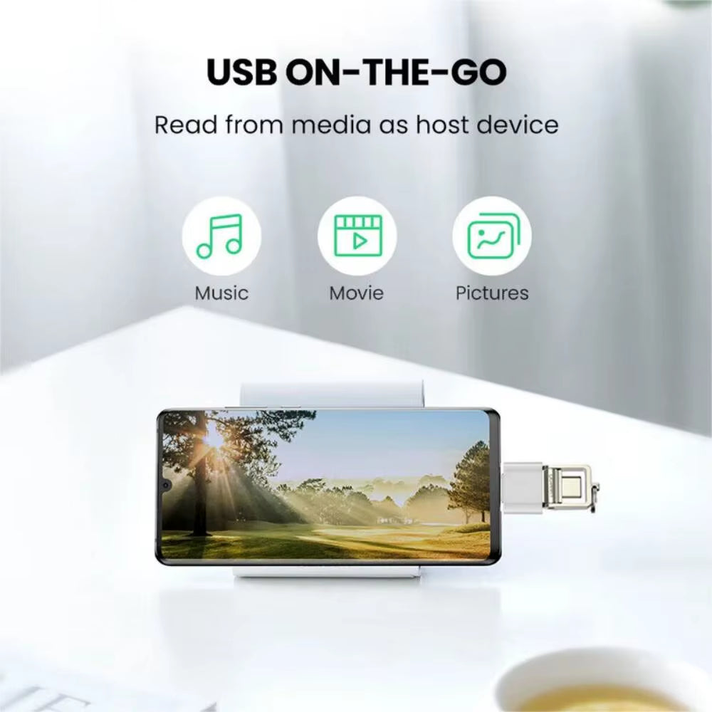 Mini Type-C to USB 3.0 Adapter - USB-C Male to Female OTG Data Connector for MacBook Pro, iPad Mini 6/Pro, and MacBook Air Type-C Devices