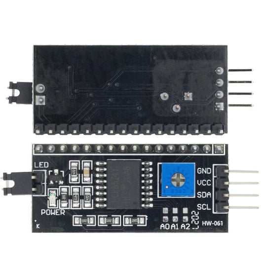 LCD1602 I2C Display Module - Blue Green Screen with PCF8574 IIC Adapter for Arduino - 5V Compatible