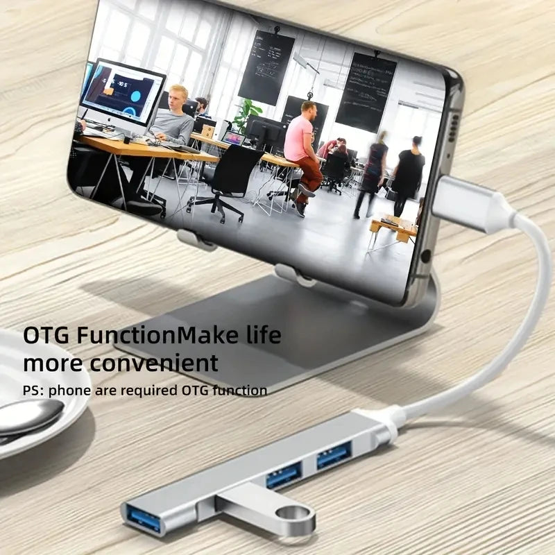 467 Mobile Phone and Computer USB Dock with Multi-Function Wire Divider and High-Speed Transmission for Four Devices
