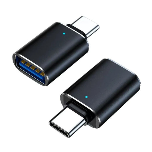 LED USB 3.0 to Type C Adapter OTG to USB C USB-A to Micro USB Type-C Female Connector for Samsung Xiaomi POCO Adapters